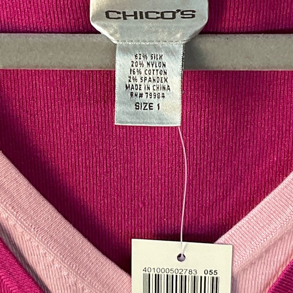 Chico’s Apparel Gemini Sleeveless Knit; Goddess/Pink; NWT; M/8 - Picture 7 of 12